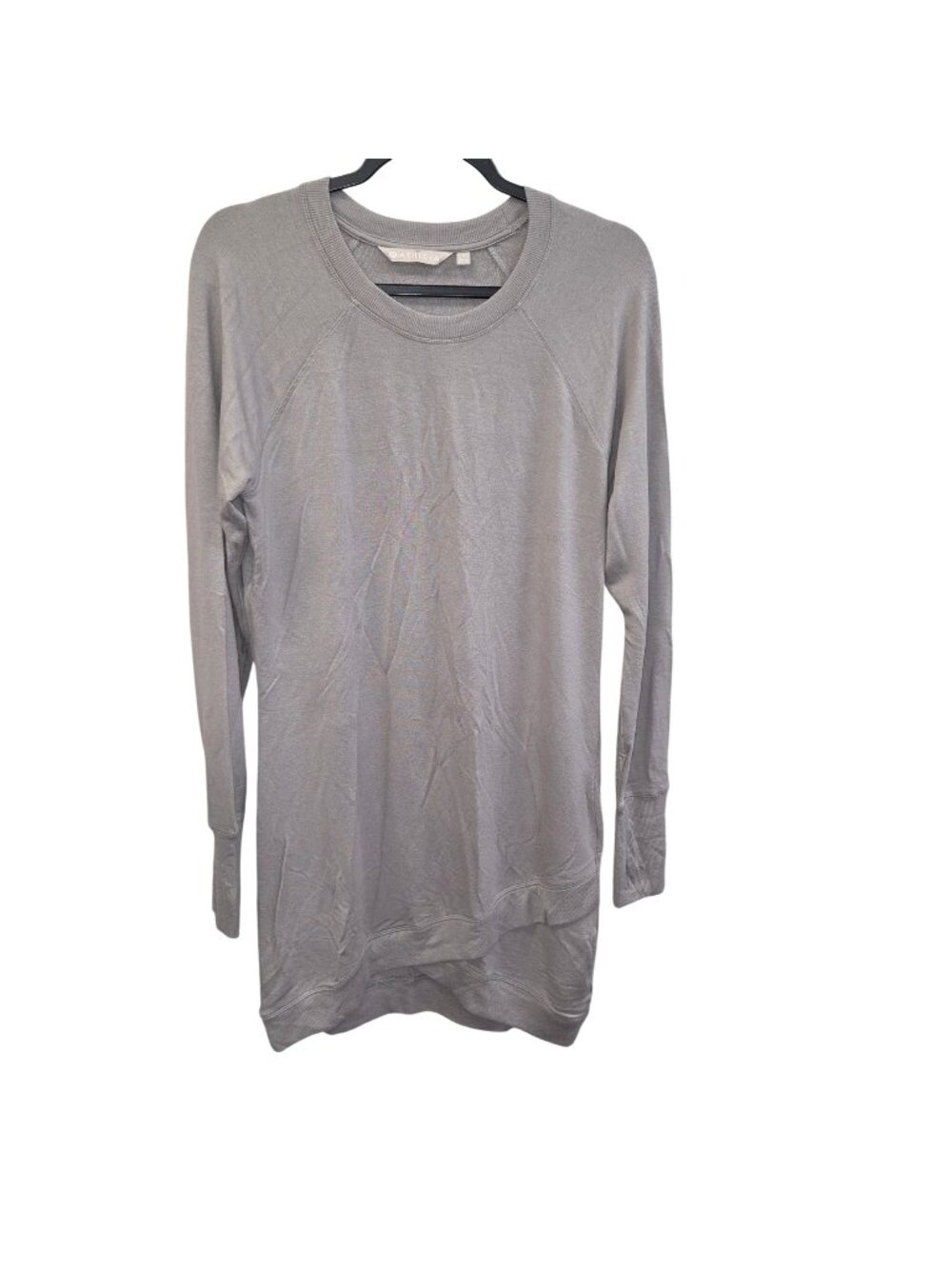 Athleta Gray S Long Sleeve Modal Blend Tunic Sweatshirt Womens 4424